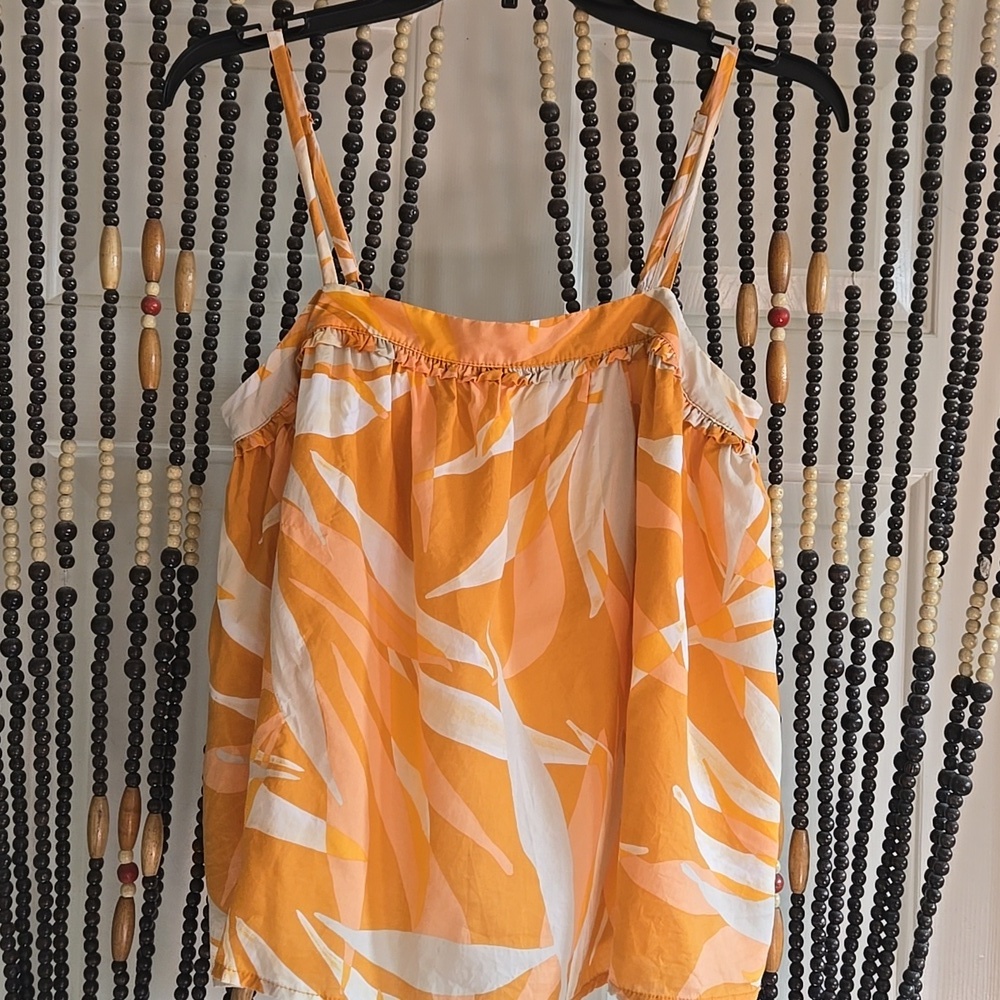 Orange and White Tank Top